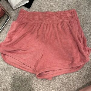 Abercrombie & Fitch Coral Terry Shorts